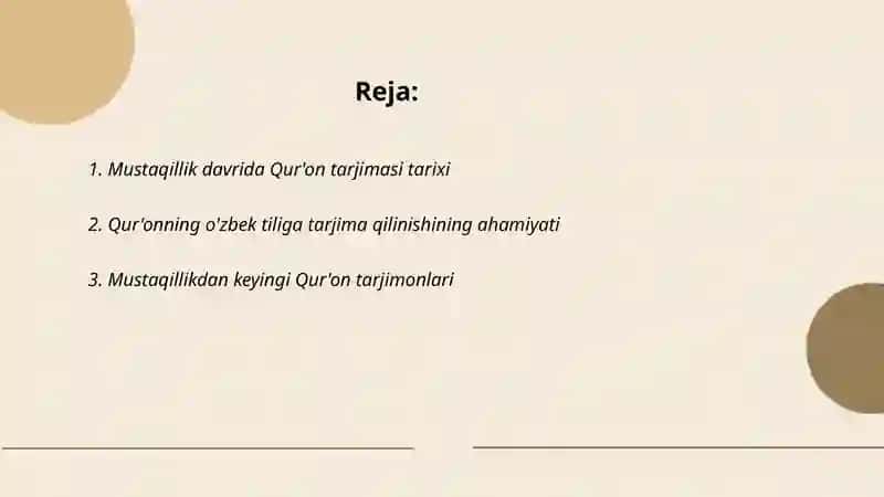 Mustaqillik yillarida Qur'onning o'zbek tiliga tarjima qilinishi va tafsirlari 2