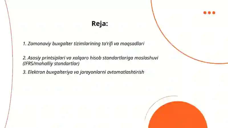 Zamonaviy buxgalter tizimlari va ularning asosiy xususiyatlari 2