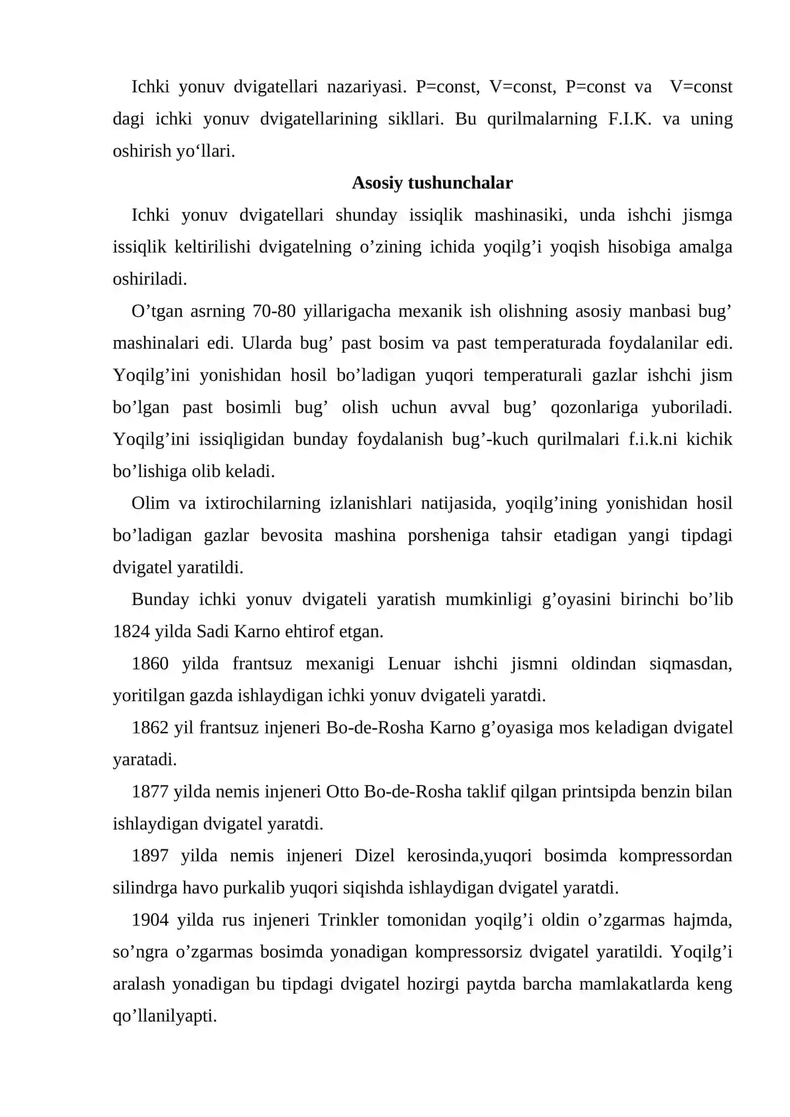 Ichki yonuv dvigatellari sikllari 2