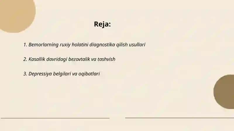 Bemorlarning ruxiy holati 2