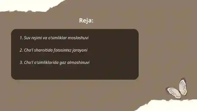 Choʻl va dasht oʻsimlik fizlogiyasi 2