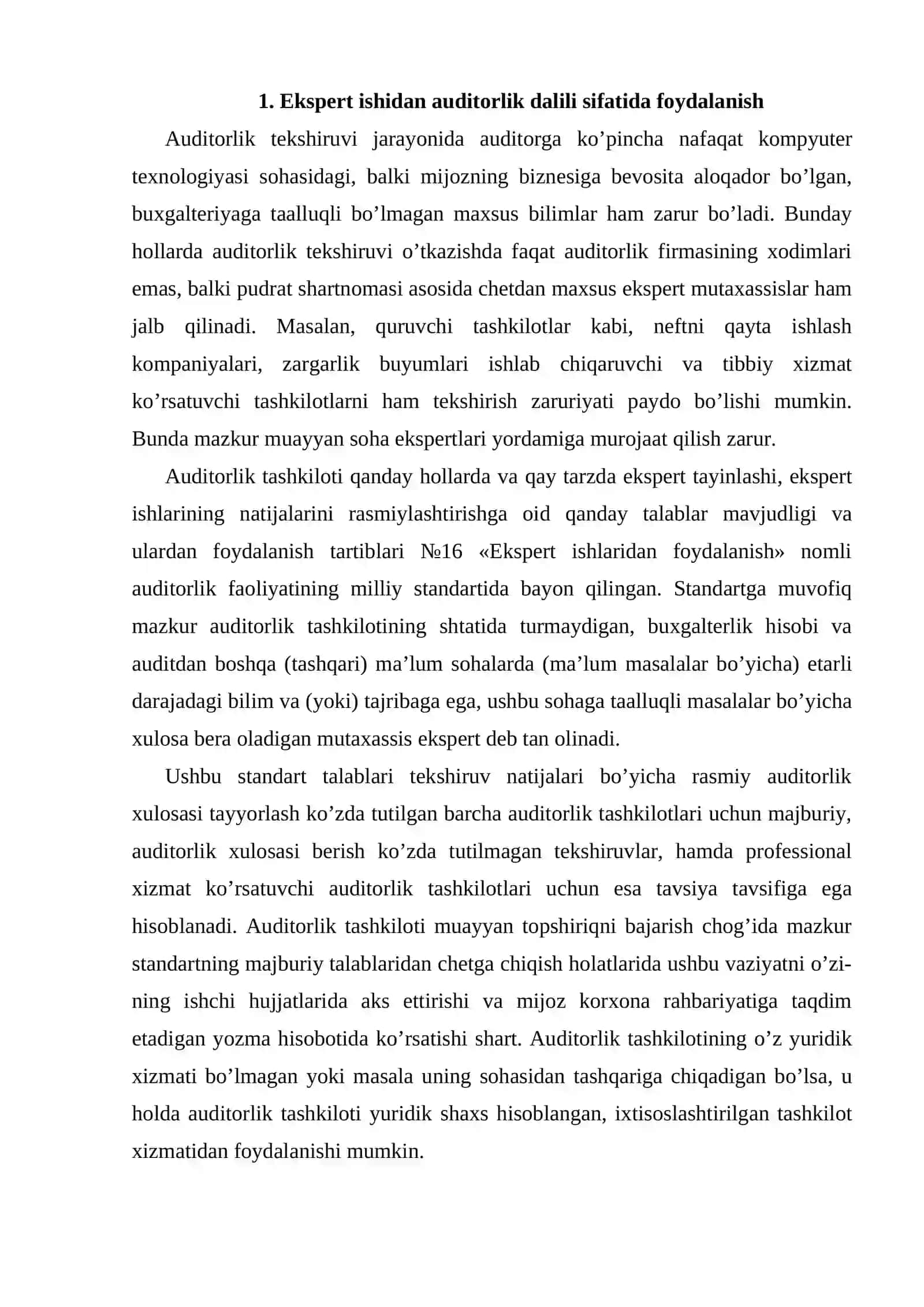 Ekspert ishlaridan foydalanish 2