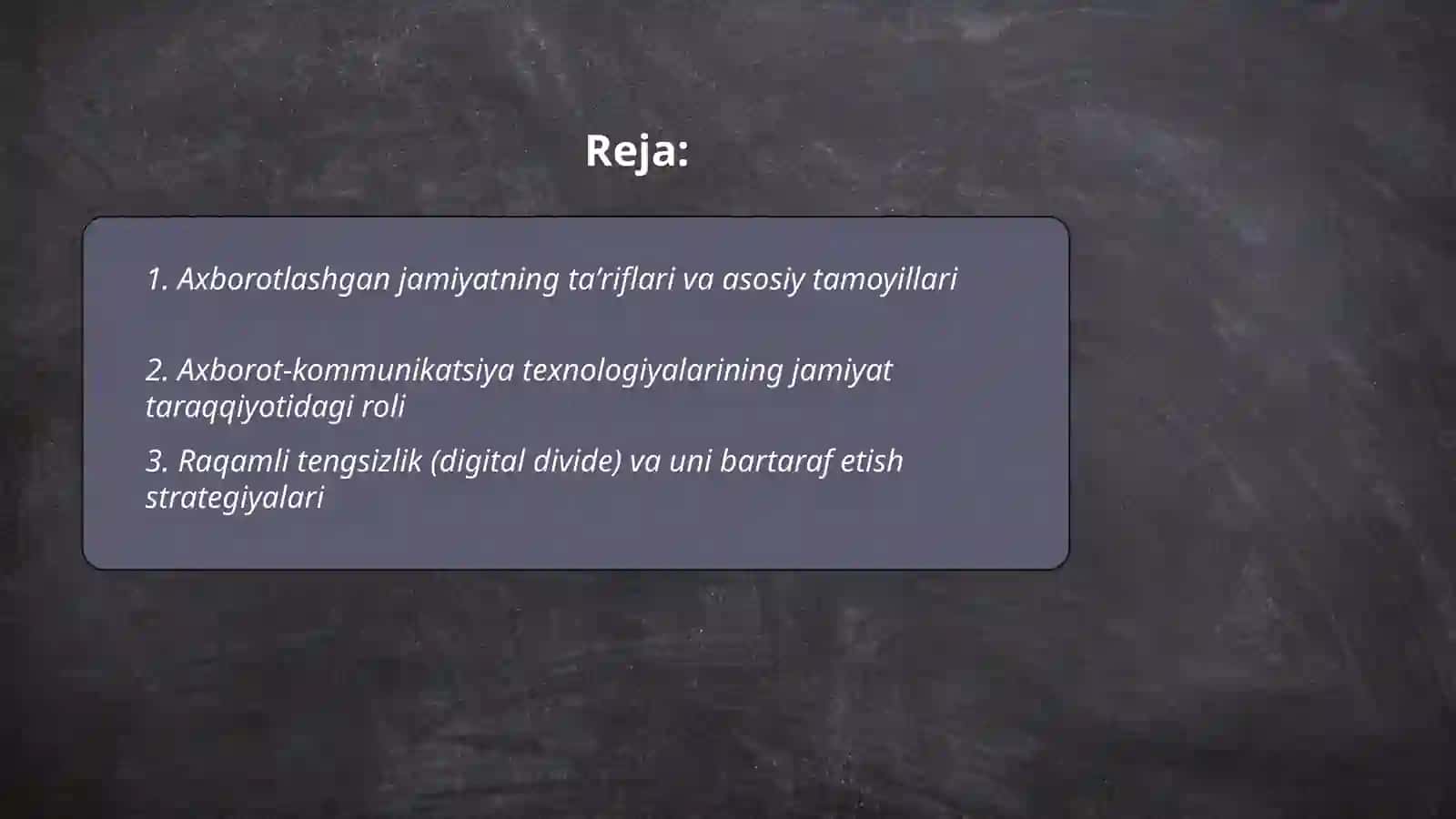 Axborotlashgan jamiyat va uning istiqbollari 2