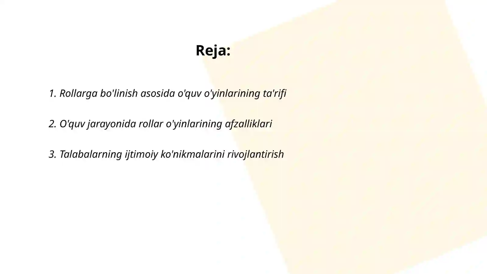 O'quv o'yinlari 2