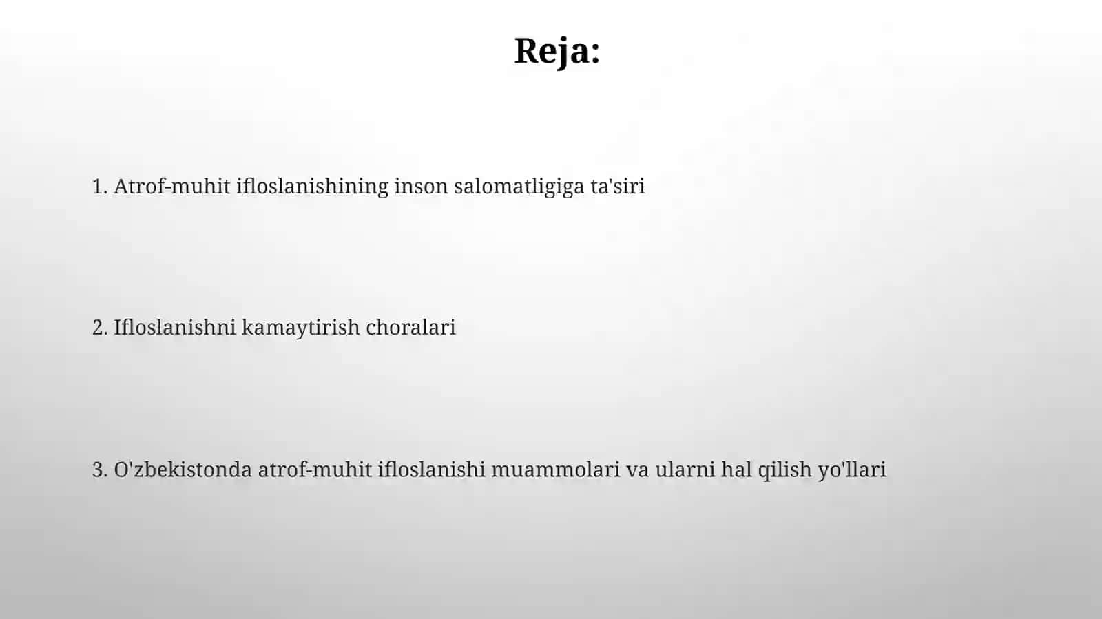 Atrof-muhit ifloslanishi va uning aholi salomatligiga ta'siri 2