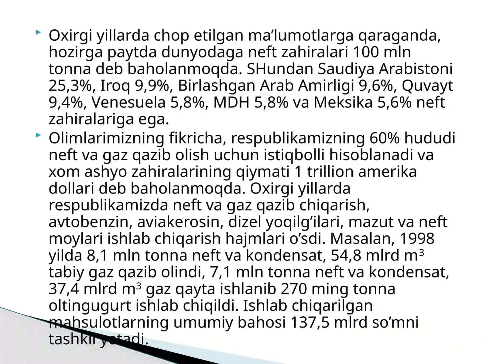 Neft-gaz sanoatikorxonalarida chiqindilar va ulardan samarali foydalanish muammolari 2
