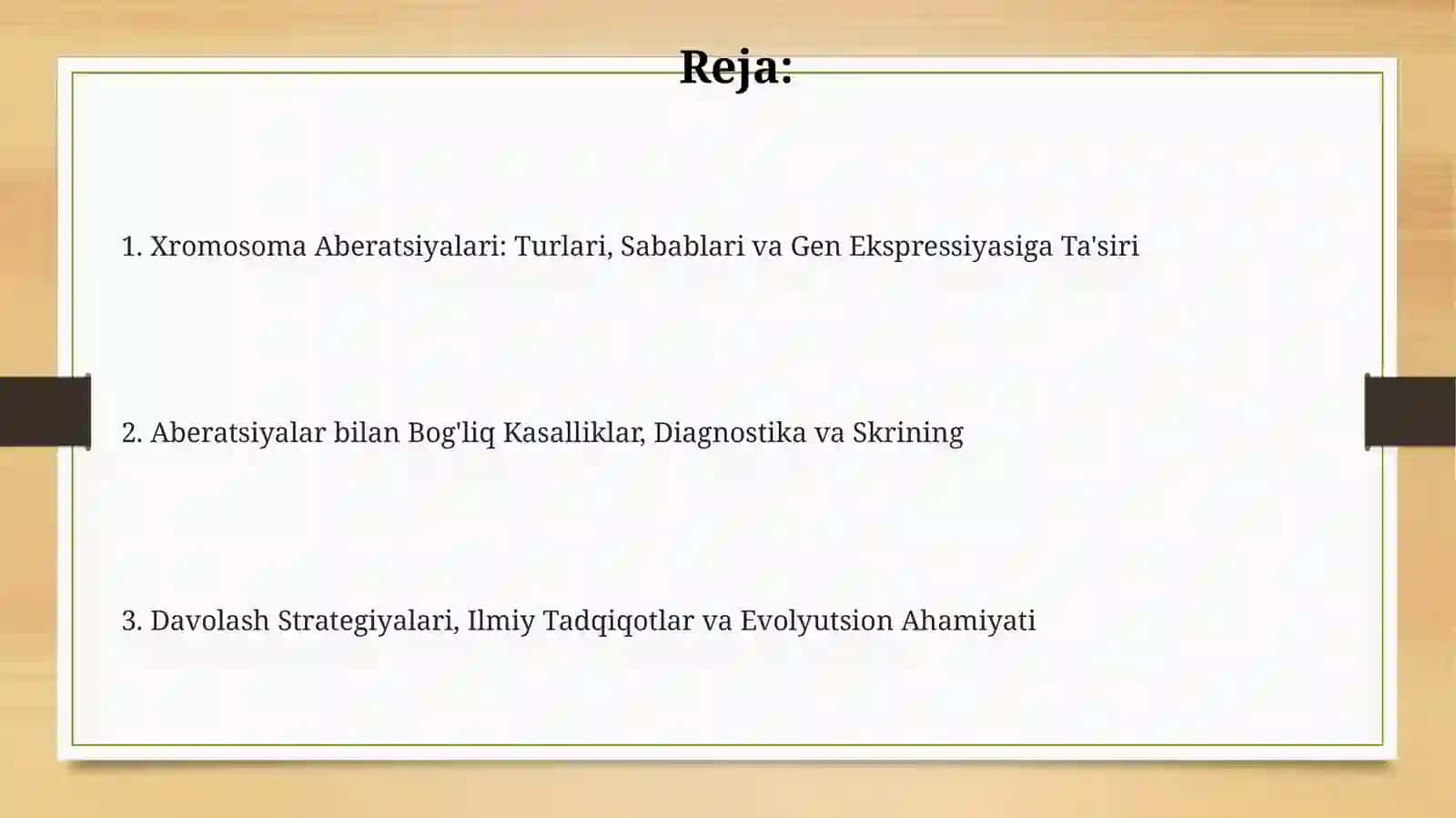 Xromosoma abberatsiyalari yoki qayta tuzilishlari 2