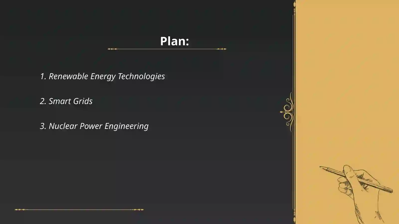 Plan "Renewable Energy Technologies" 2