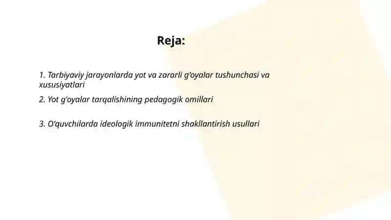 Tarbiyaviy jarayonlarda yot va zararli gʻoyalarga qarshi kurashish zaruriyati 2