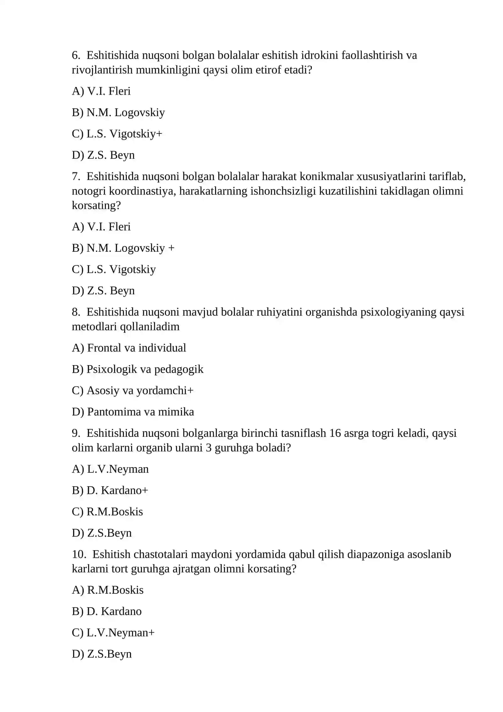 Eshitishida nuqsoni bo'lgan bolalar uchun ta'limning turlari 2