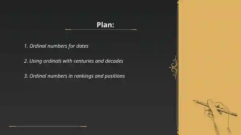 Ordinal numbers 2