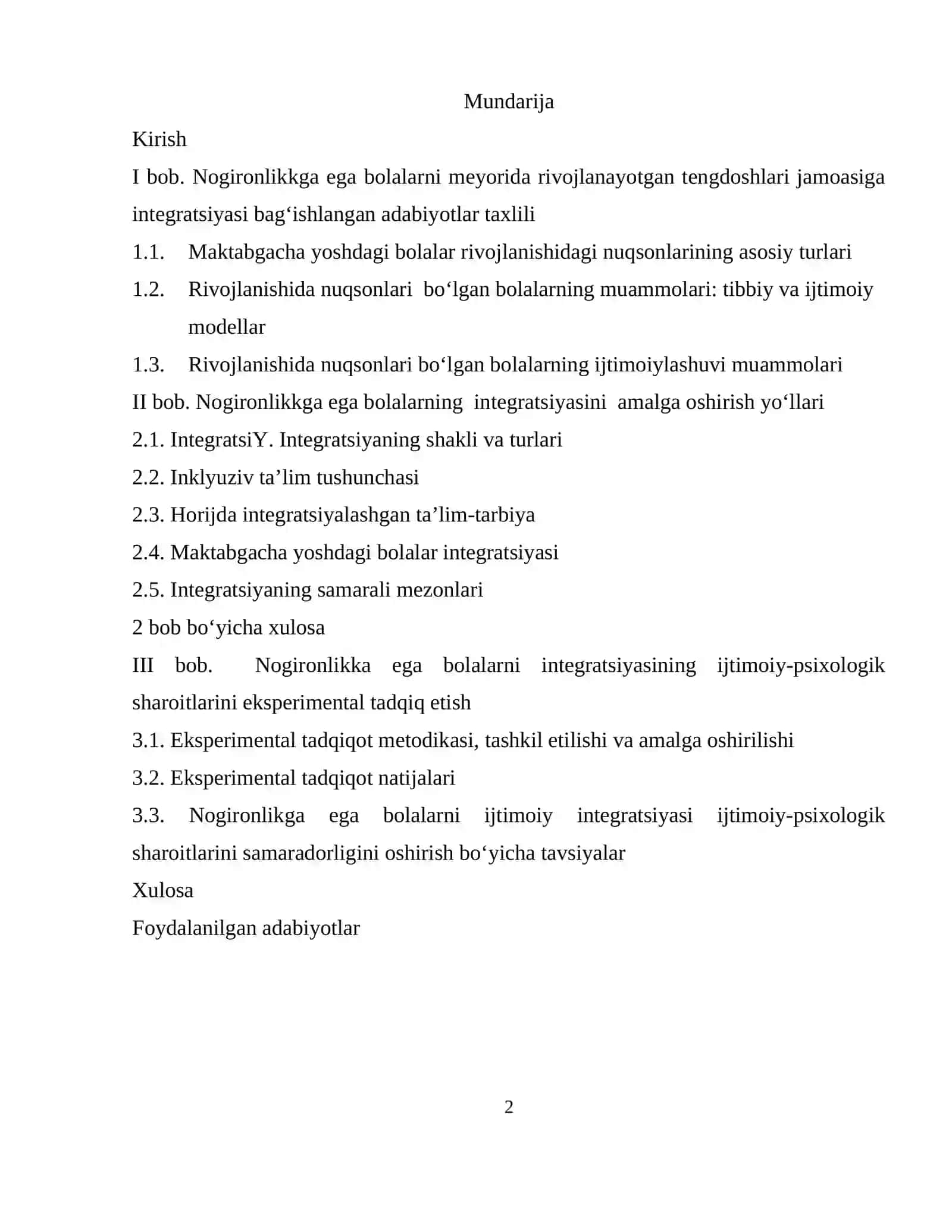 Nogironlikka ega bо‘lgan bolaning meyorida rivojlanayotgan tengdoshlari jamoasiga integratsiyasi 2