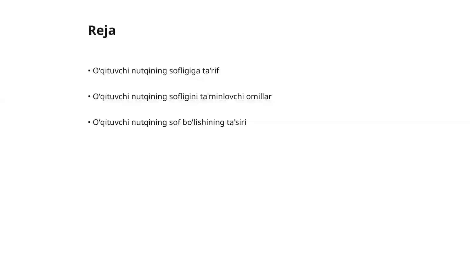 Oʻqituvchi nutqining sofligi 2