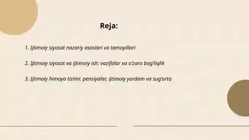 Ijtimoiy siyosat va uning ijtimoiy ish uchun ahamiyati 2