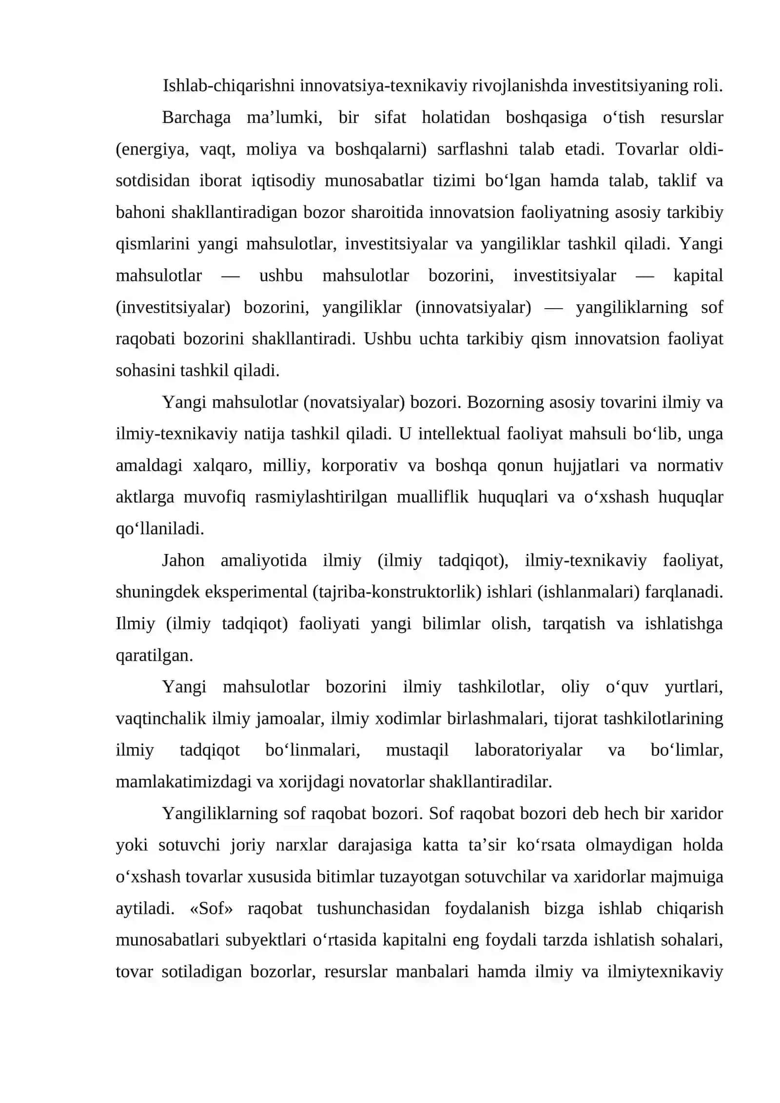 Innovatsion faoliyatni moliyaviy rag‘batlantirishda moliya, kredit, soliq mexanizmini takomillashtirish 2