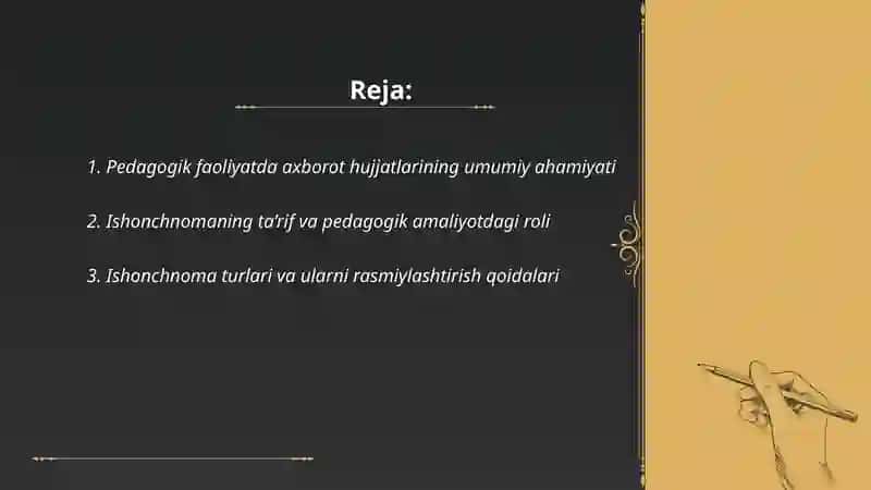 Pedagogik faoliyatda axborot hujjatlari bilan ishlash ahamiyati 2