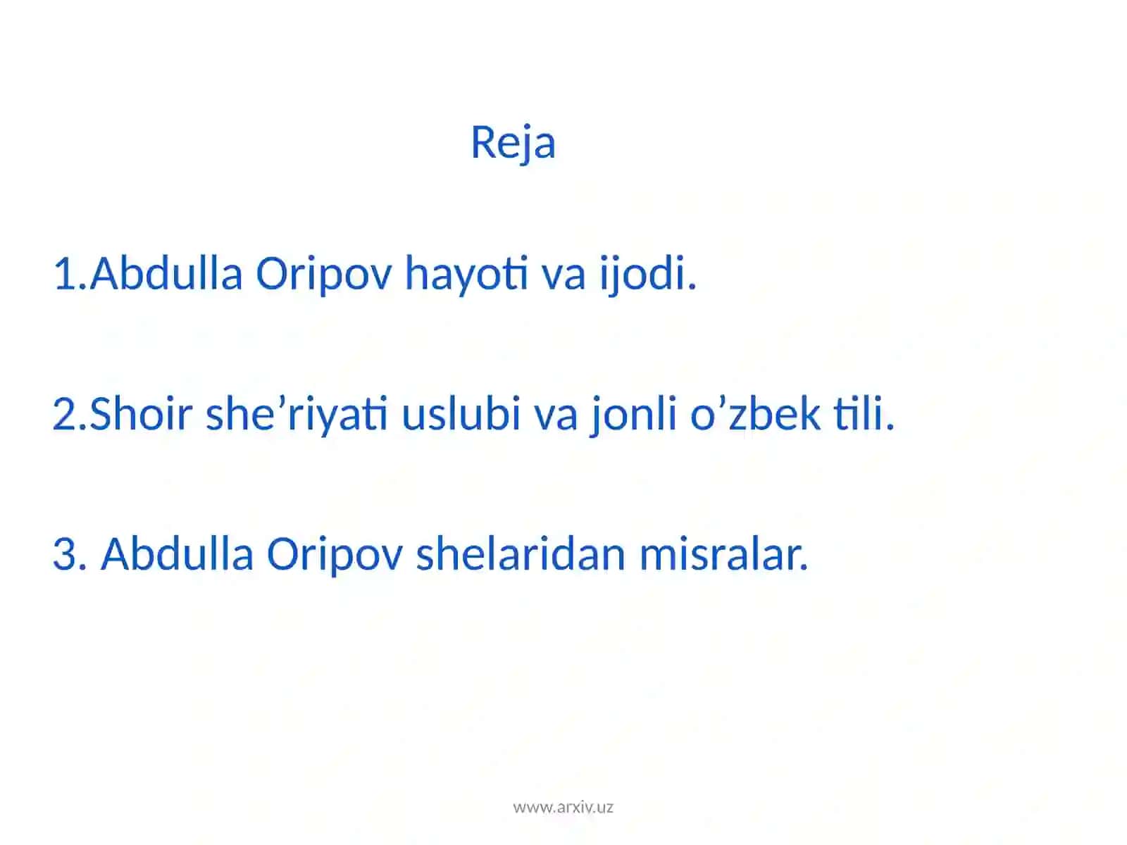 Abdulla Oripov 2