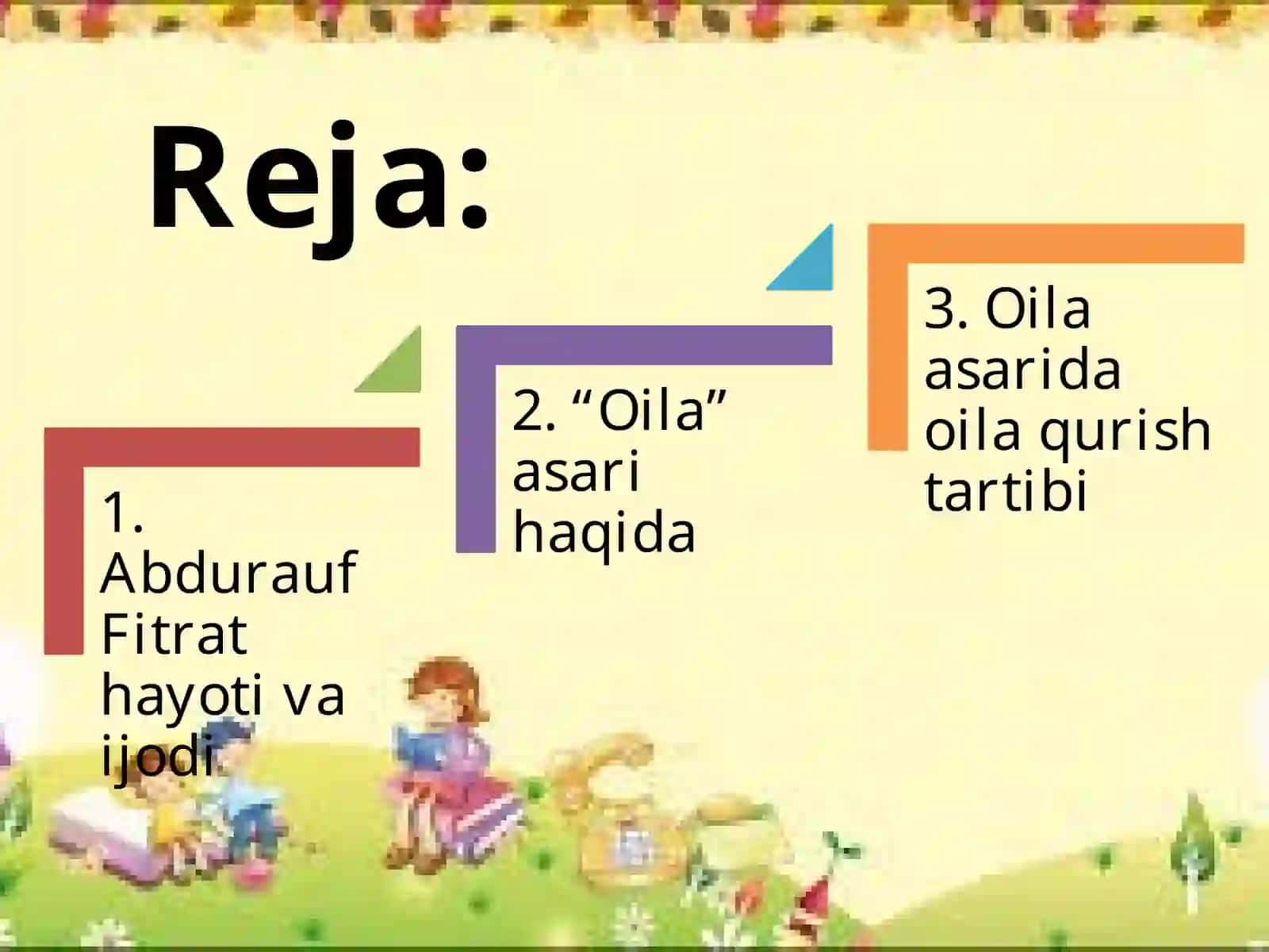 Abdurauf Fitratning “Oila” asarida oila qurish tartiblari va farzand tarbiyasi 2