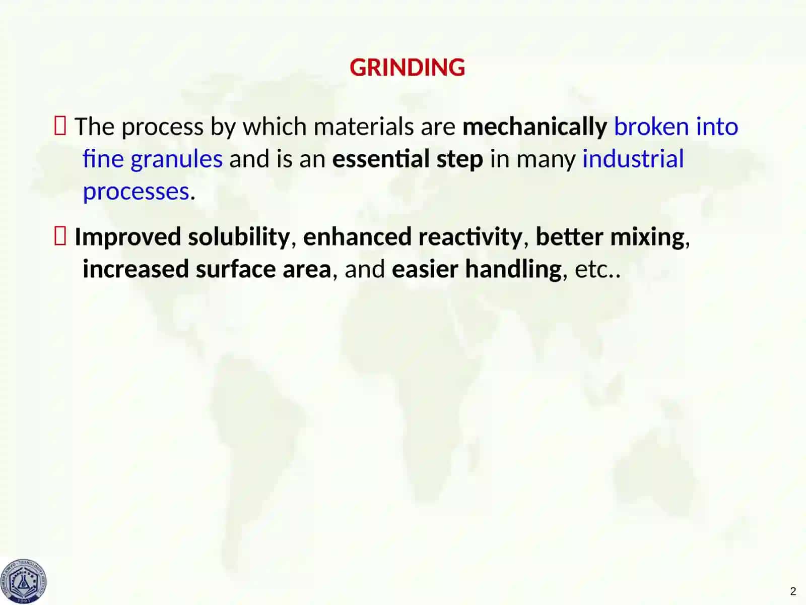 DEVELOPMENT OF GRINDING Mill SYSTEM 2