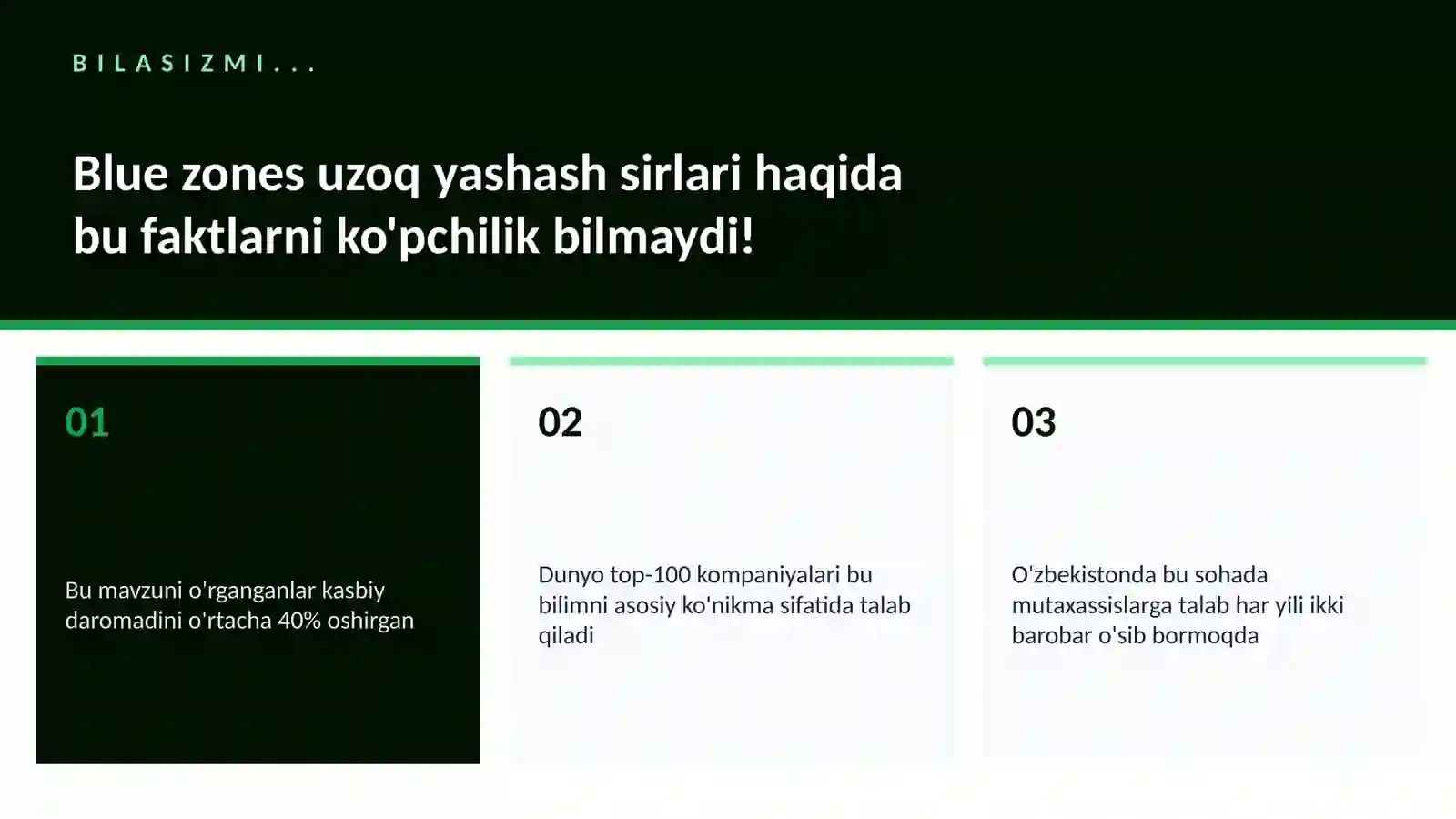 Blue zones uzoq yashash sirlari 2