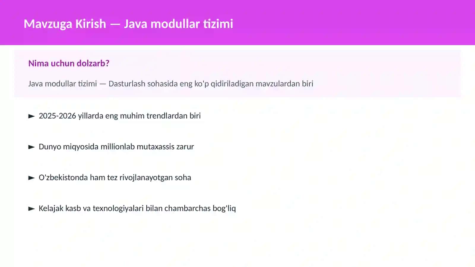 Java modullar tizimi 2