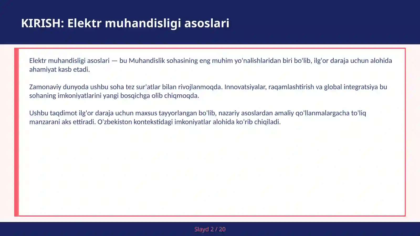 ELEKTR MUHANDISLIGI ASOSLARI 2