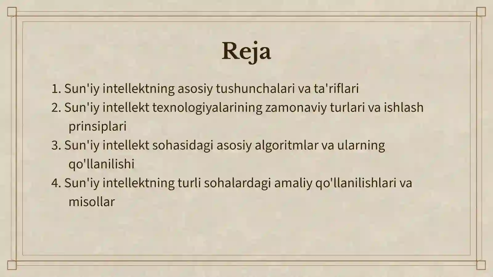 Sun'iy intellekt nima 2