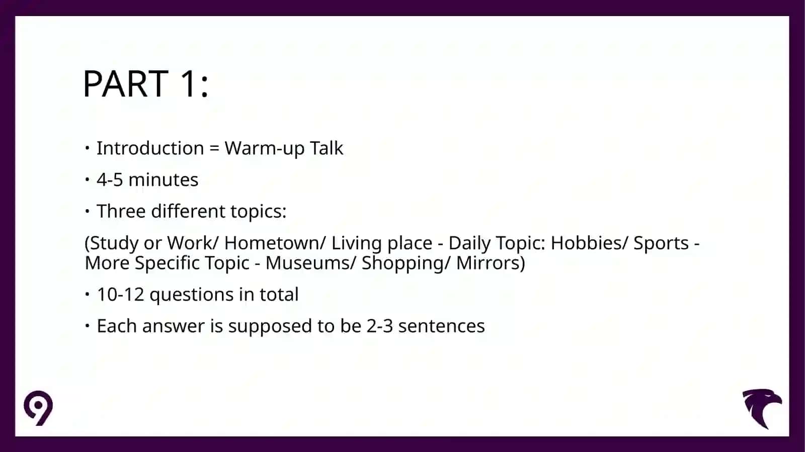 Speaking Practice Questions 2