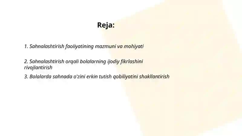 Sahnalashtirish faoliyati vositasida bolalarda ijodiy qobiliyatlarini rivojlantirish 2