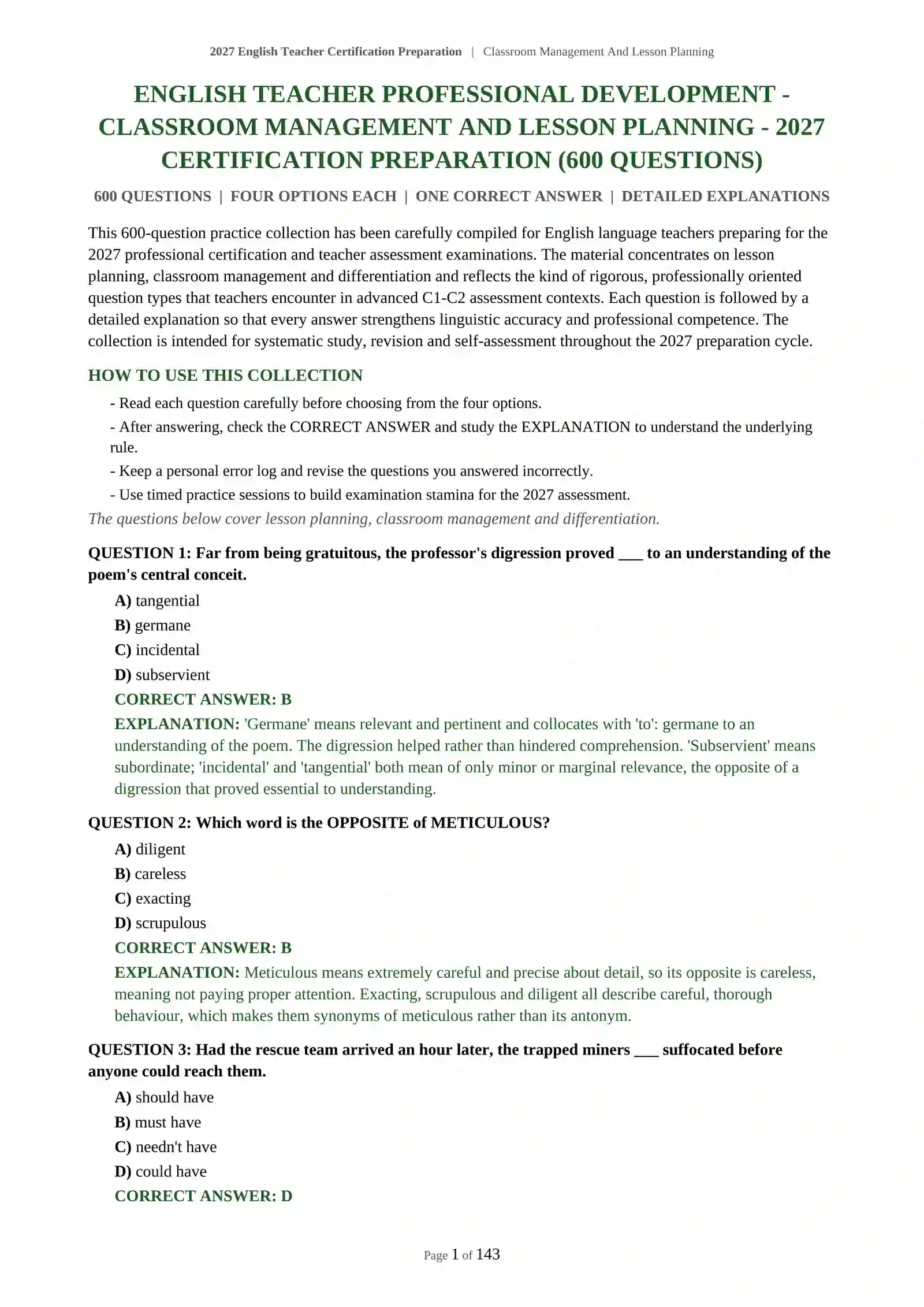Classroom Management And Lesson Planning 2