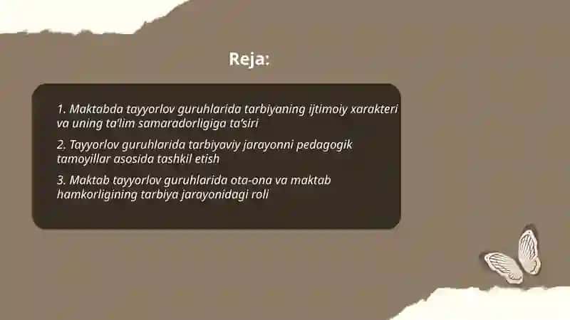 Maktabda Tayyorlov Guruhlarida Tarbiya Ijtimoiy Hodisa va Pedagogik Jarayon Ekanligi 2