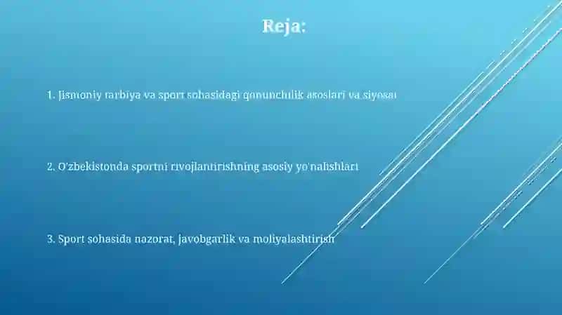 Jismoniy tarbiya va sportning rivojlantirishiga oid qonunlar 2