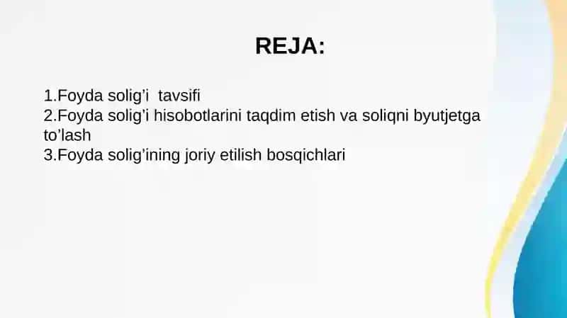 Foyda solig'ining iqtisodiy mohiyati va joriy etilish bosqichlari 2
