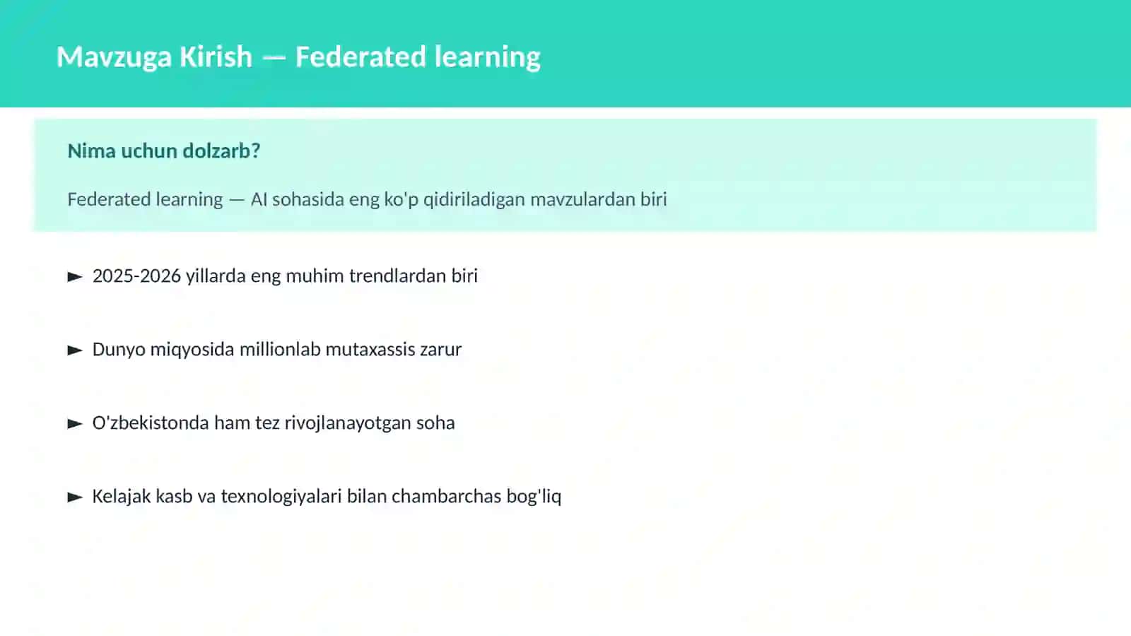 Federated learning 2