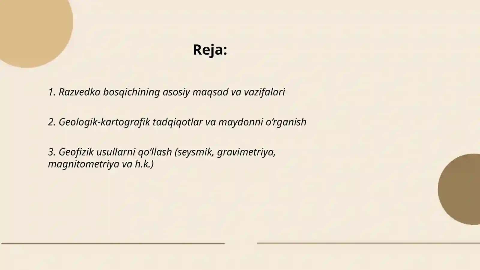 Razvedka bosqichining geologiya-qidiruv ishlaridagi asosiy vazifalari 2
