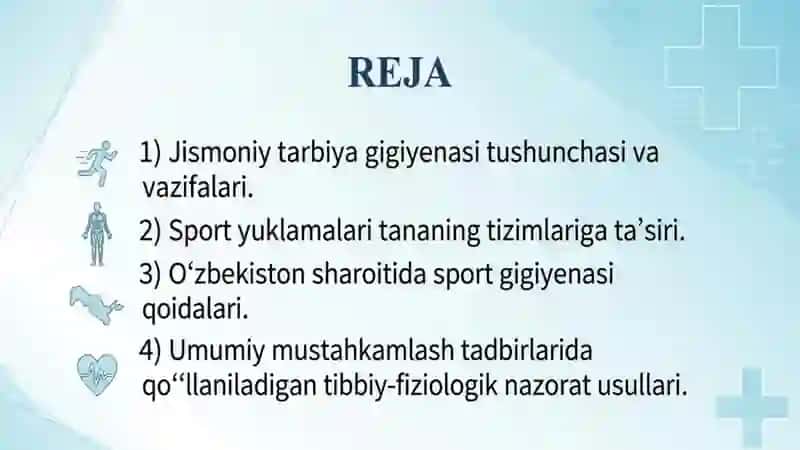 Jismoniy tarbiya gigiyenasi va sportning tibbiy fiziologik asoslari 2