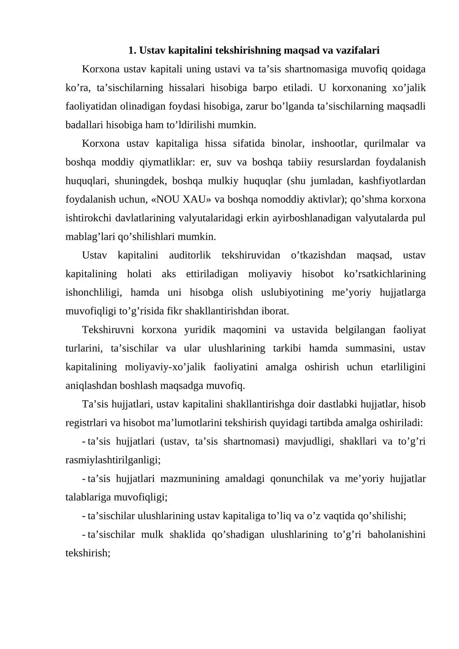 Korxona xususiy kapitali auditi 2
