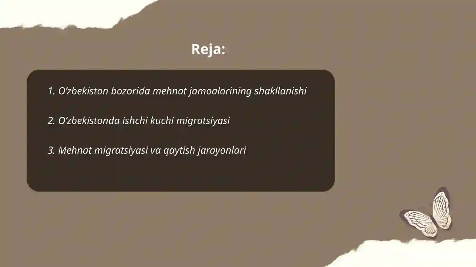 Ozbekistanda jumis kushi bazariniń qaliplesiwi ham rawajlaniwi 2