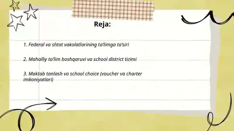 AQSH taʼlim tizimining oʼziga xos xususiyatlari 2