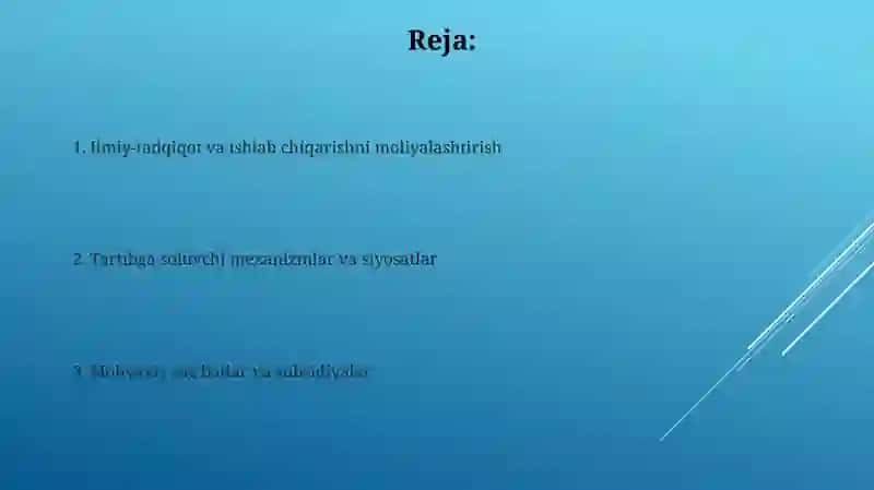 Mavzu: Muqobil Energiya Manbalarini Ishlab Chiqarishda Davlatlarining Roli 2