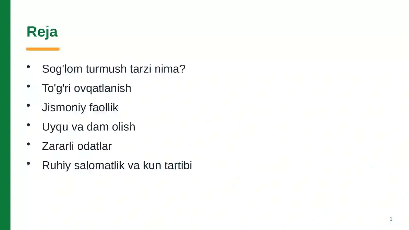 Sog'lom turmush tarzi 2