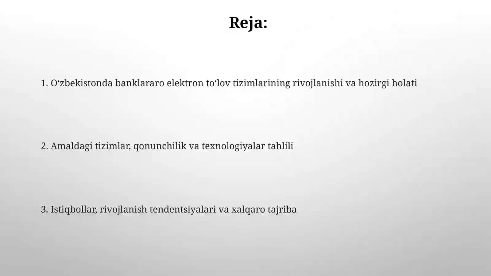 O'zbekiston Respublikasidagi banklararo elektron to'lov tizimlar 2
