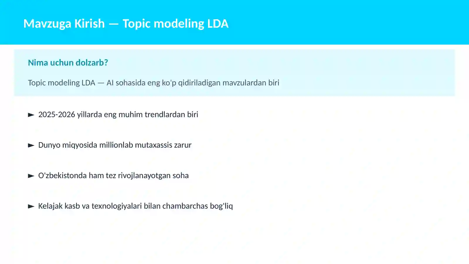 AI | NLP TABIIY TIL QAYTA ISHLASH 2