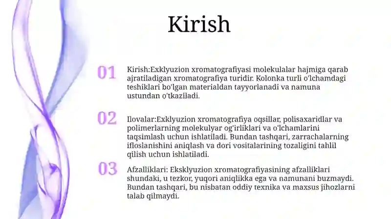 Eksklyuzion Xromatografiya 2