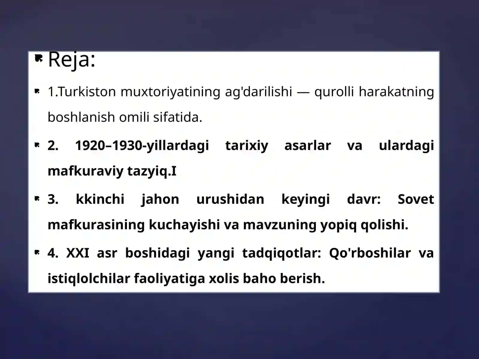 Turkistonda Mustabid Sovet hokimiyatiga qarshi qurolli harakat tarixi 2
