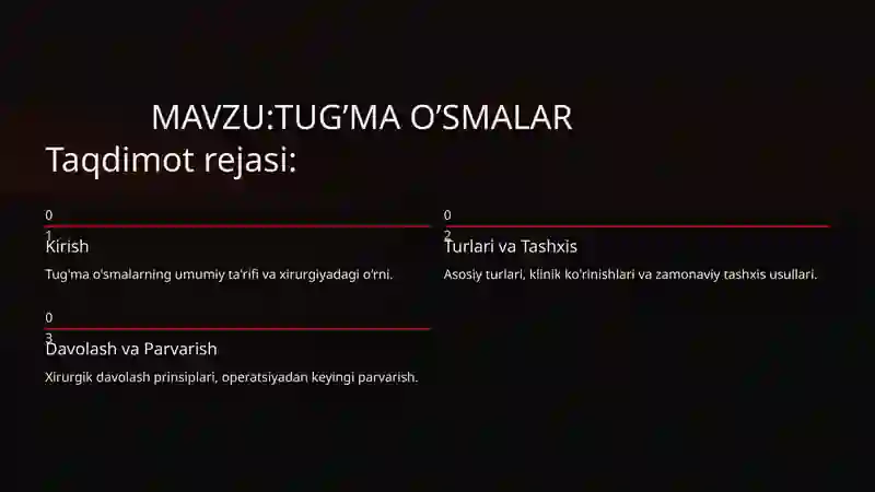Tug’ma O’smalar 2