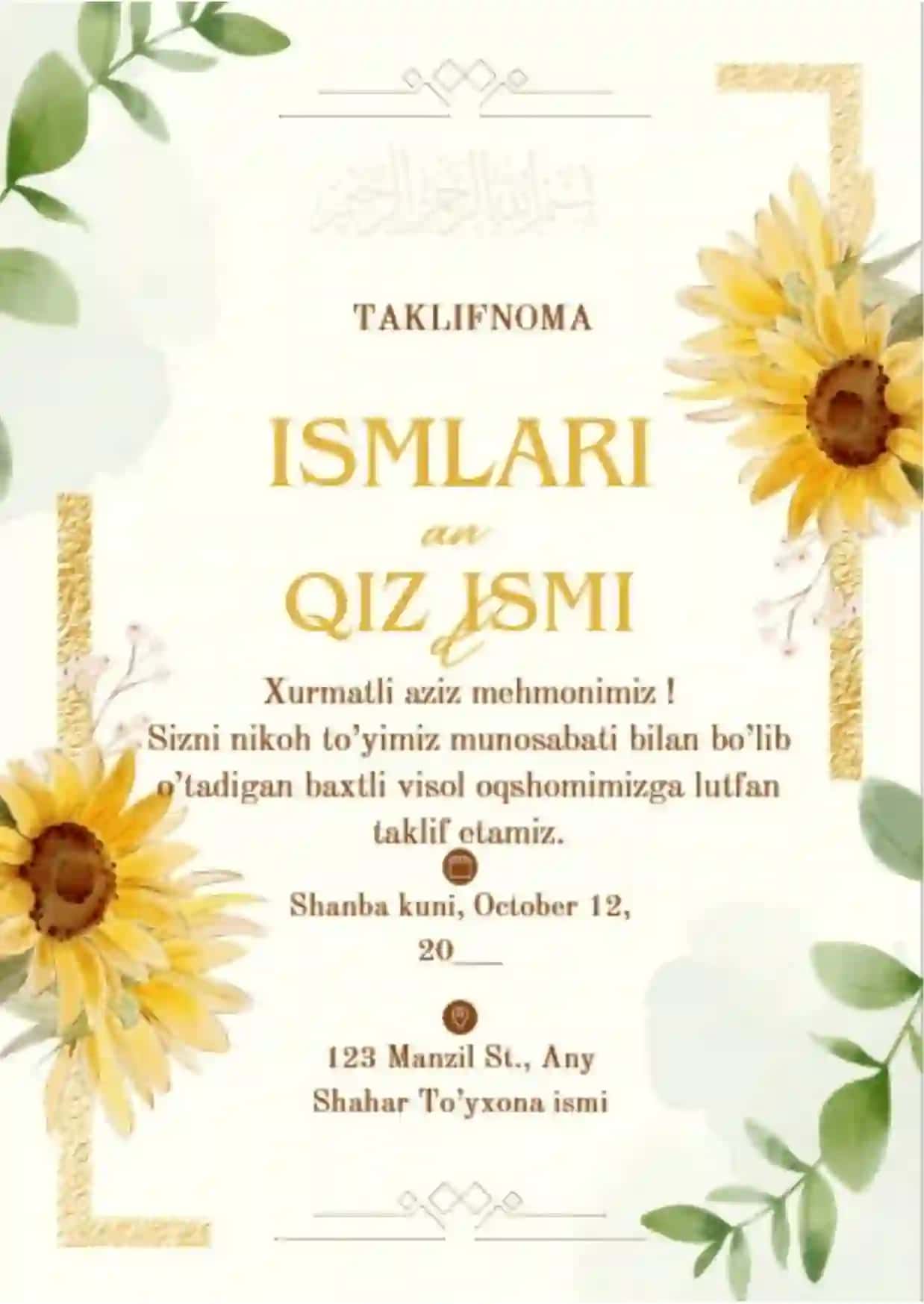 TAKLIFNOMA SHABLON 2