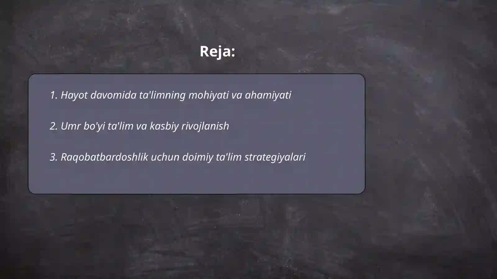 Hayot davomida talim muvaqqiyat vositasi 2