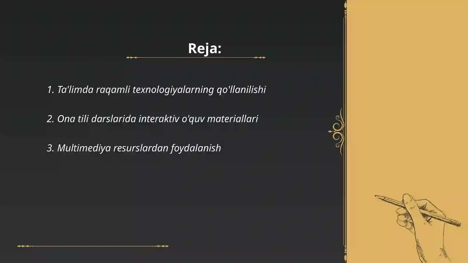 Ona tili va savodxonligi qo'llanadigan o'qish darslarida innovatsion pedagogik texnologiyalar 2