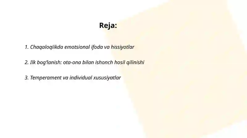 Chaqaloqlik davrining psixologik xususiyatlari 2